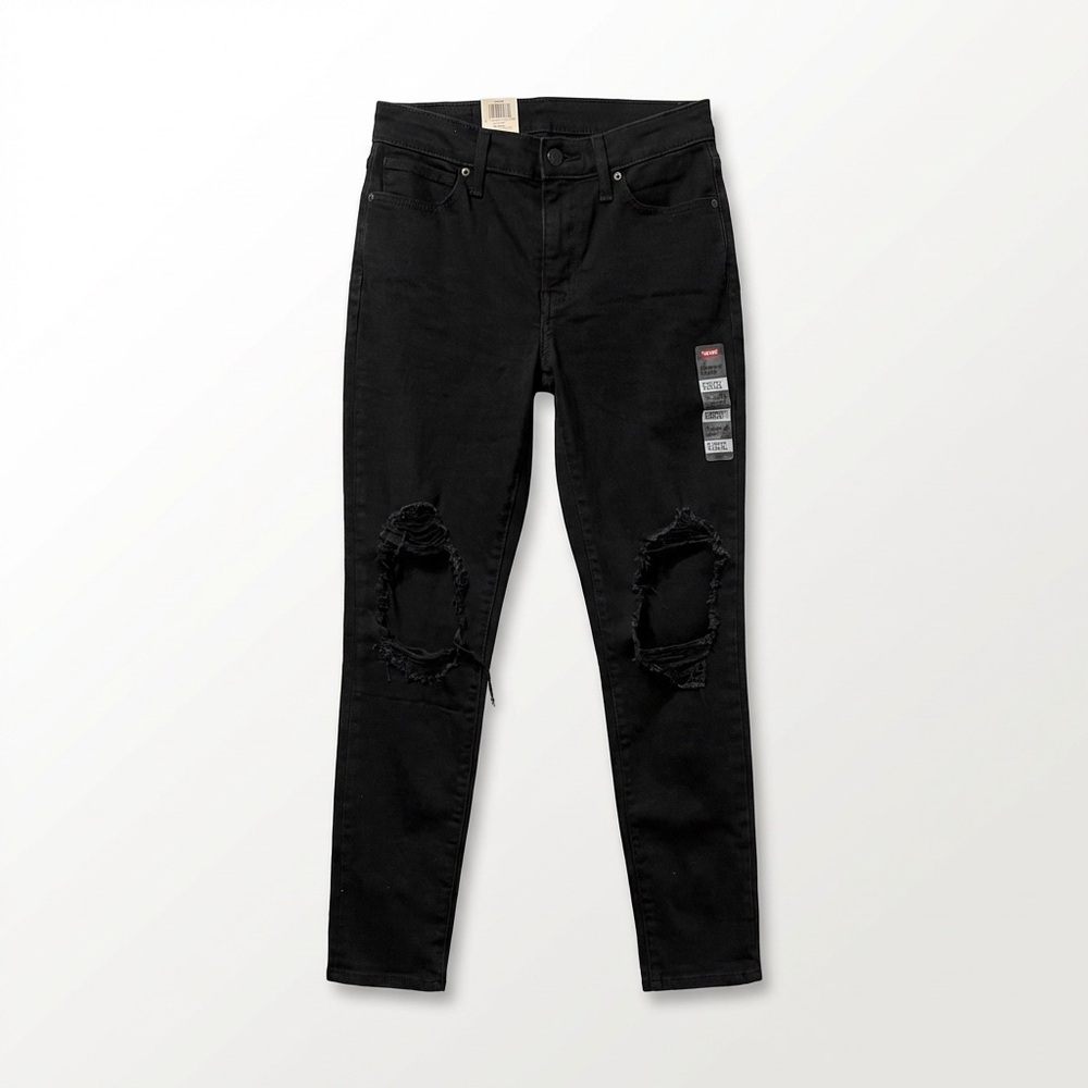 Levi's Women's Black Distressed Skinny Jeans